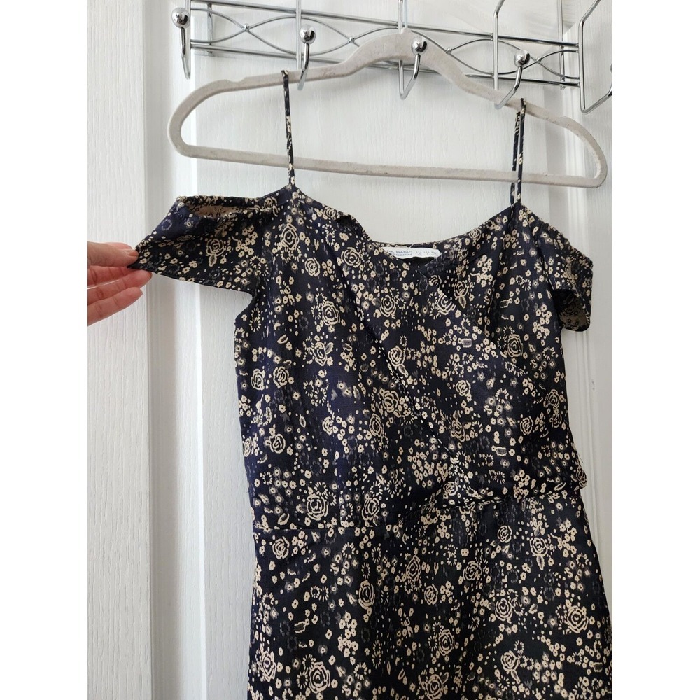 Zara Dress Womens Floral Off The Shoulder Ruffle Hem Western‎ Size S - Picture 3 of 10